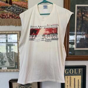 Vintage 00s RARE CCM North American Roller Hockey Championships Cut Tank Size XL